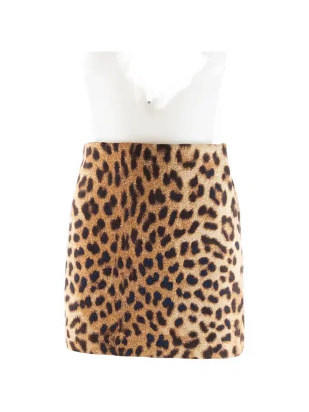 Fusta mini Federica Bonifaci cu imagine cu model leopard