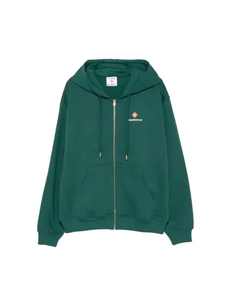 Sweter Casablanca z kapturem zielony