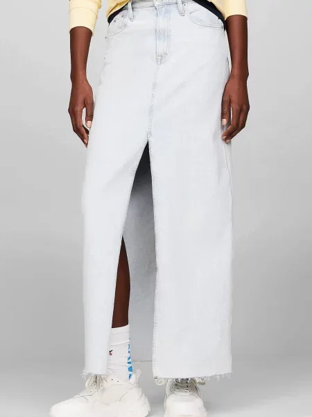 Максі джинсова спідниця Tommy Jeans блакитна