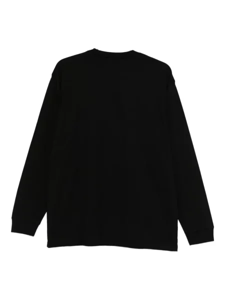 Дълго тениска Carhartt Wip бродирана черно