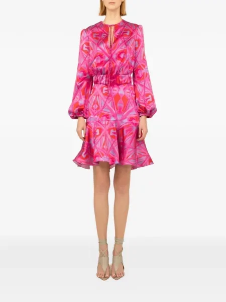 Rochie mini Silvia Tcherassi cu imagine roz