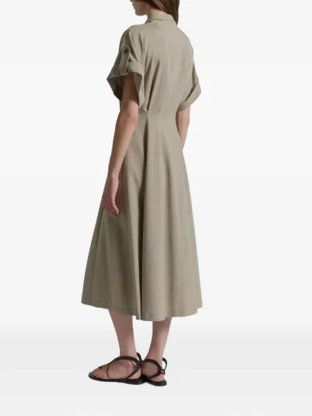 Scurt rochie midi Alberta Ferretti verde