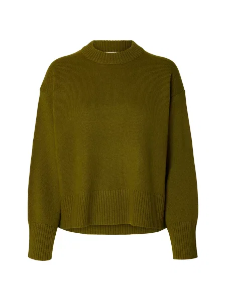 SELECTED Pulover SLFCILLE oliv