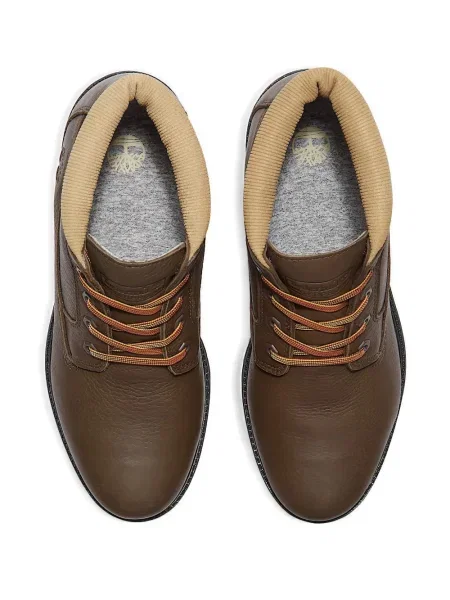Μποτάκια Timberland με κορδόνια με δαντέλα καφέ