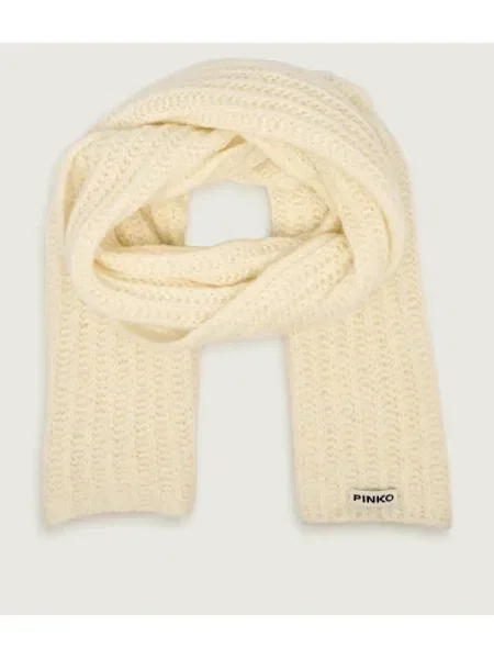 Fular PINKO Écru alb