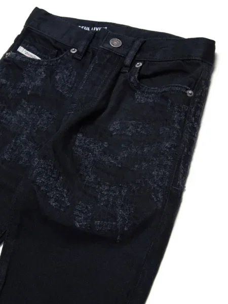 Jeansy straight leg dziecięce Diesel 2020 D-VIKER czarne
