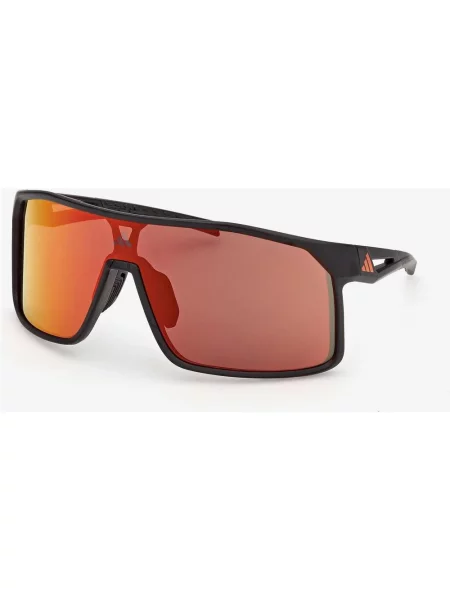 Okulary adidas Sport Alkator w kolorze czarnym z pomarańczowymi lustrzanymi szkłami czarne