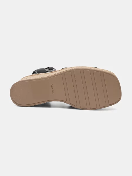 Calvin Klein szandál éksarokkal WEDGE ESPAD 70 NEOPR MG fekete