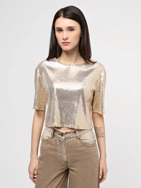 Топ A.G.N.A золотий бежевий