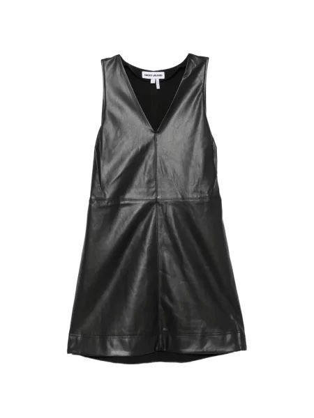 Rochie Dkny fără mâneci cu decolteu în V negru
