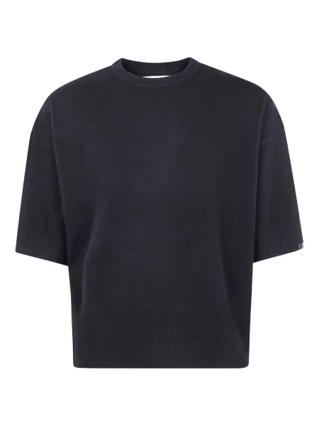 Tricou Extreme Cashmere din cașmir scurt negru