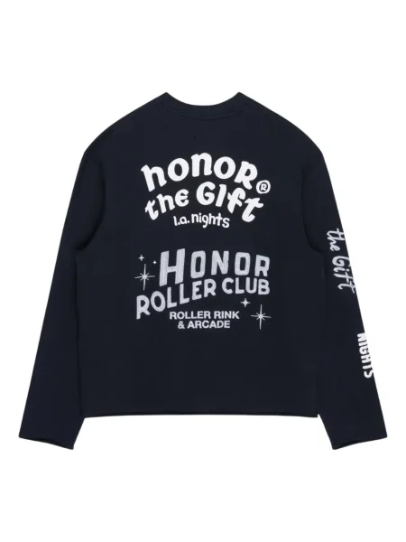 Tricou Honor The Gift cu decolteu rotund negru
