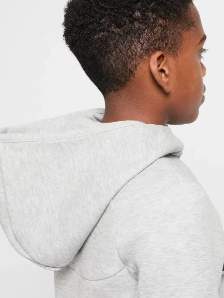 Nike melegítőfelső kapucnival gyerek pamuttal Sportswear Tech Fleece szürke