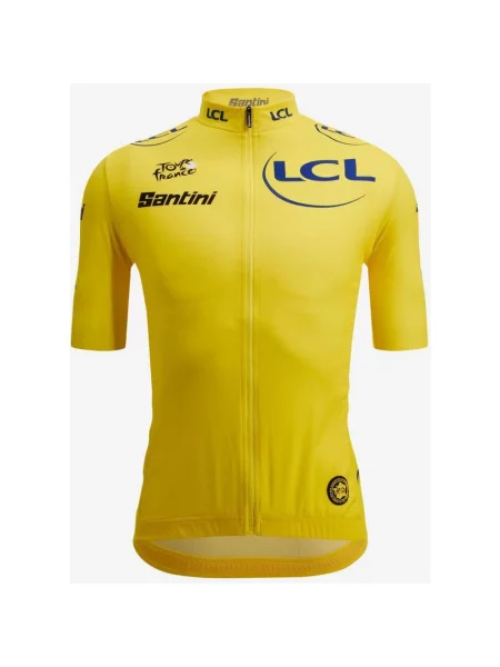 Koszulka rowerowa Tour de France Lider Klasyfikacji Generalnej Fan Line krótki rękaw Krój Classic XXS żółty