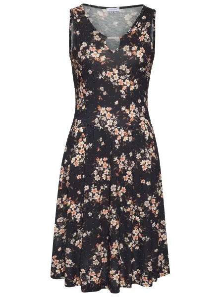 LASCANA Rochie de vară crem / portocaliu deschis negru