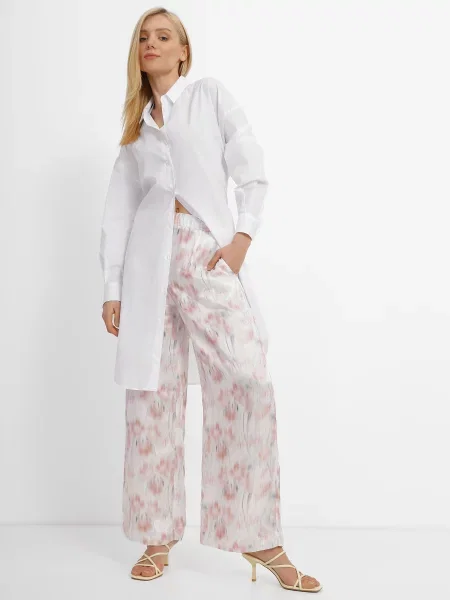 Armani Exchange Штани палаццо білий