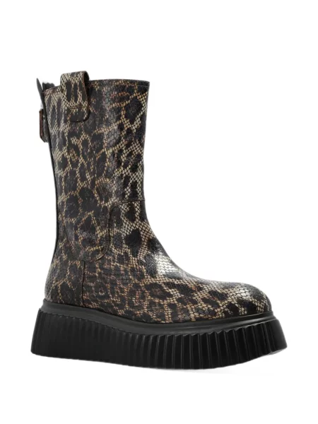 Cizme scurte Agl cu platformă cu imagine cu model leopard maro