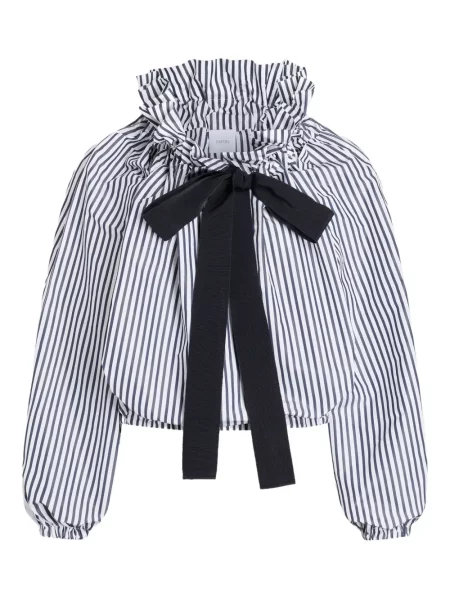 Prugasta bluza Patou s mašnom plava