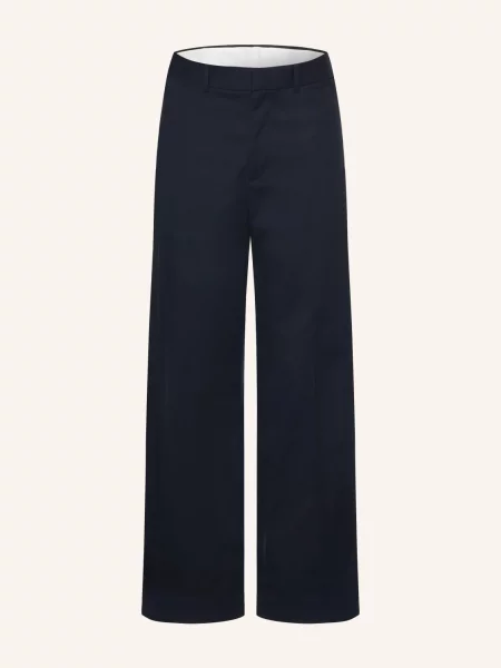 Arket Chino Kalhoty Regular Fit dark blue modré