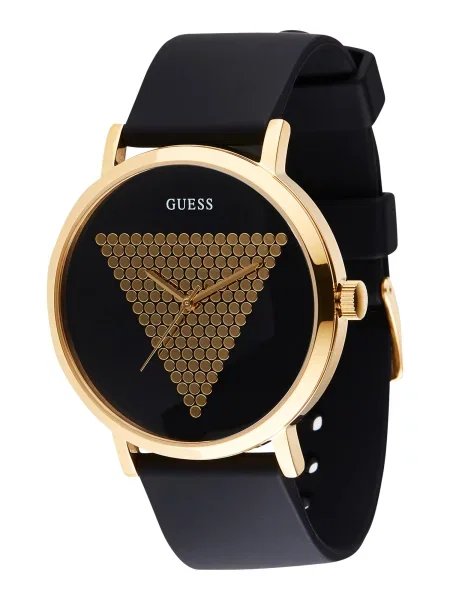 GUESS Ceas analogic Imprint auriu negru