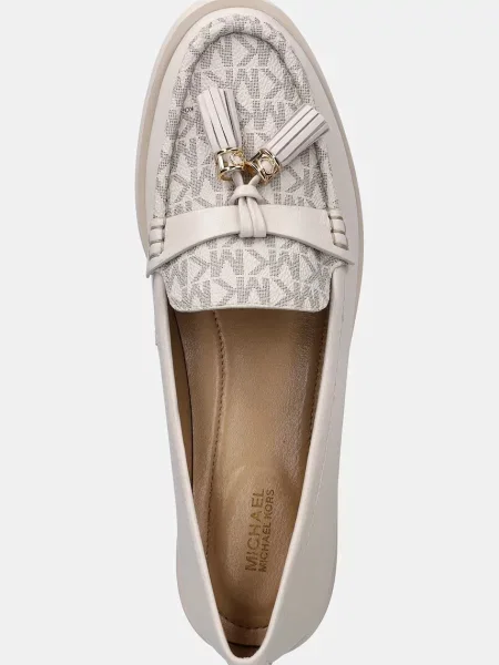 Кожаные мокасины Michael Michael Kors бежевые