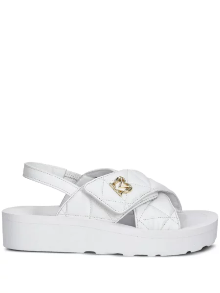 Prošiven sandale Love Moschino bijela