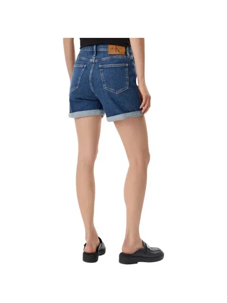 Pantaloni Calvin Klein Jeans scurte albastru