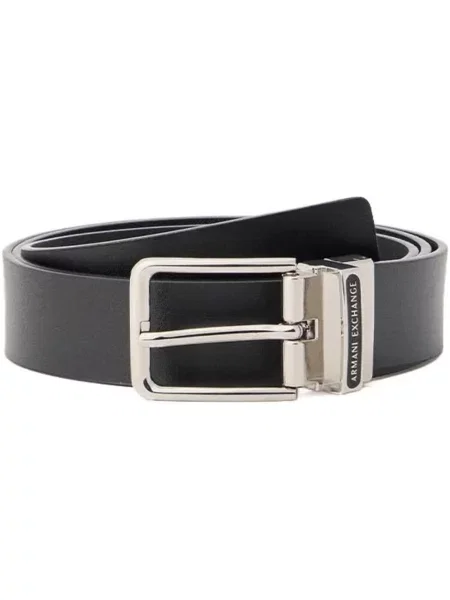 Cu centură curea Armani Exchange din piele negru