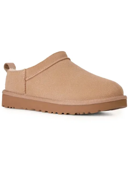 UGG papuci din piele întoarsă Classic Micro bej