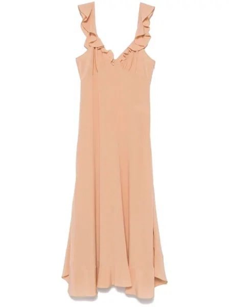 Rochie maxi Chloé din crep de costum
