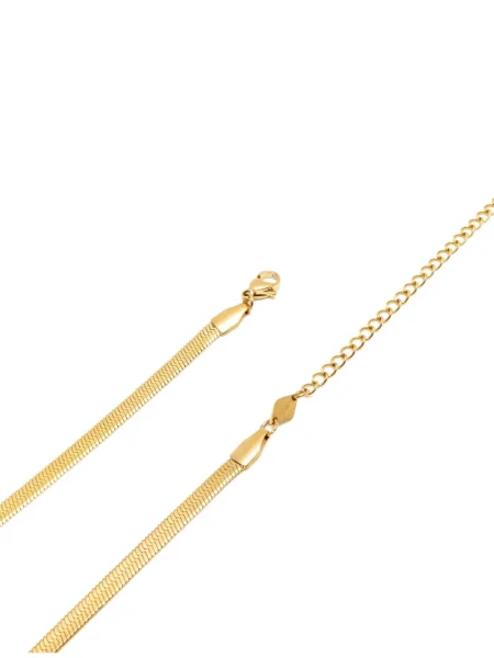 Колие Nialaya Jewelry със змийски принт златисто