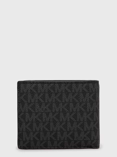 Portfel z detal z logo Michael Kors czarny