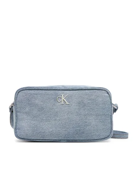 Calvin Klein Дамска чанта Denim Ew Double Zip Camera Bag светлосиньо