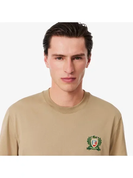 Футболка Lacoste бежевая