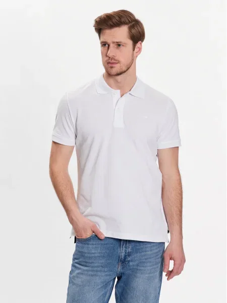 Geox Tricou polo Piquet alb