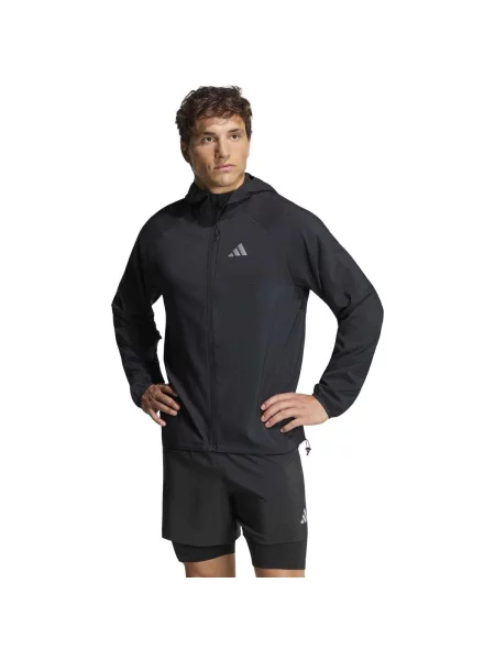 Geacă Adidas alergare negru