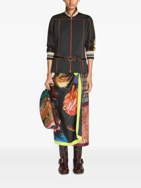 Geacă Dries Van Noten din jerseu alergare negru