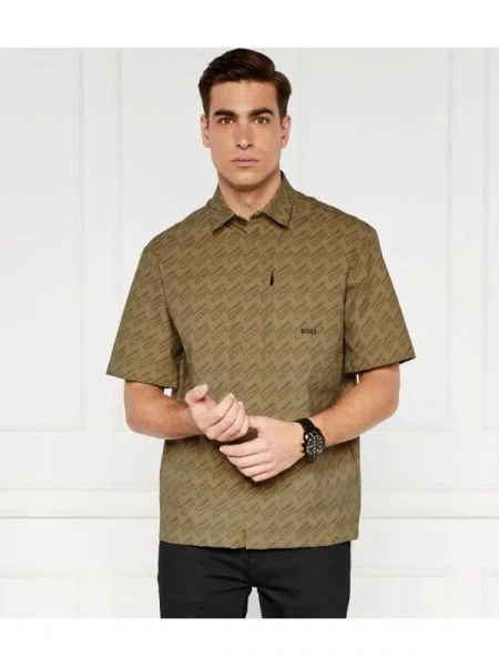 BOSS GREEN Cămașă bechno verde
