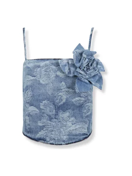 Top Giuseppe Di Morabito żakardowy niebieski