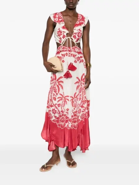 Rochie Farm Rio cu model floral de costum