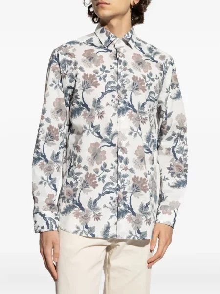 Cămașă Etro cu model floral cu imagine alb