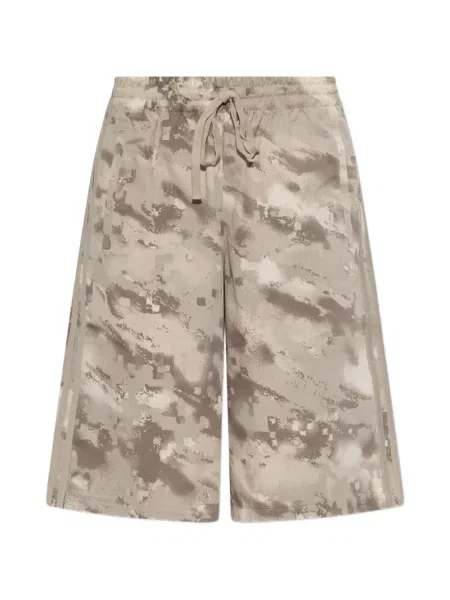 Pantaloni scurți Adidas cu broderie cu imprimeu abstract gri