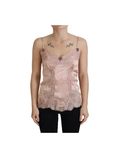 Top Dolce And Gabbana bez rękawów różowy