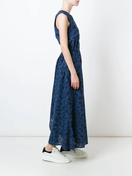 Rochie Julien David cu imagine evazată albastru