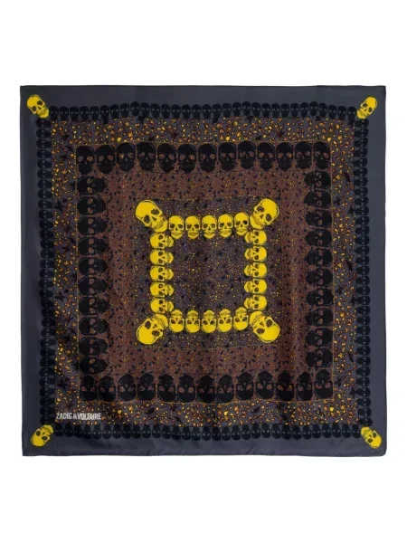 Fular Zadig&voltaire cu imagine maro