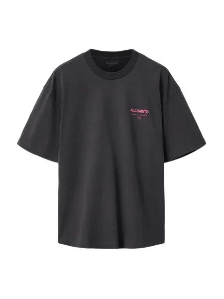 AllSaints Tricou Underground roz deschis negru