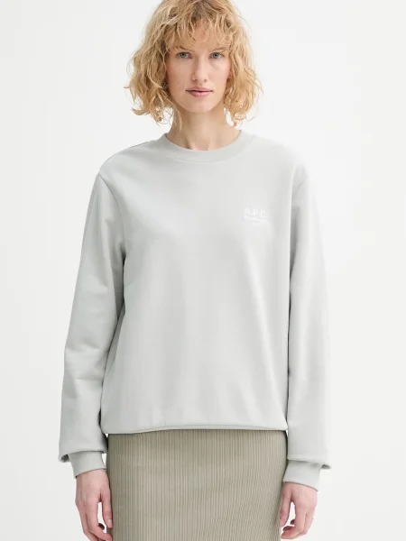 A.P.C. bluză SWEAT STANDARD RUE MADAME gri