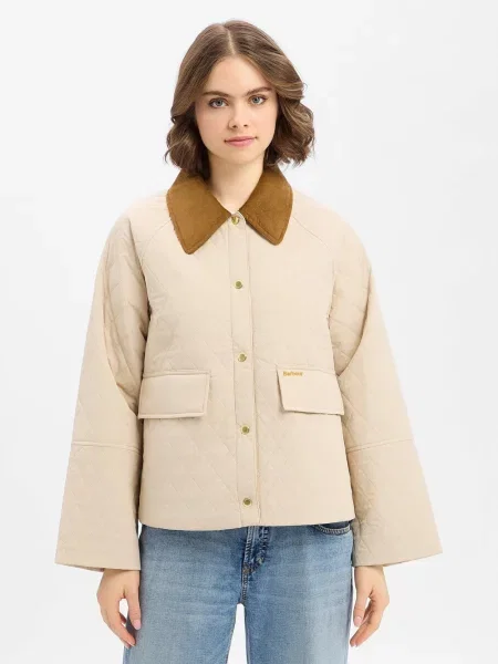 Barbour kurtka pikowana Kirby Kobiety jednolity 34 beżowy