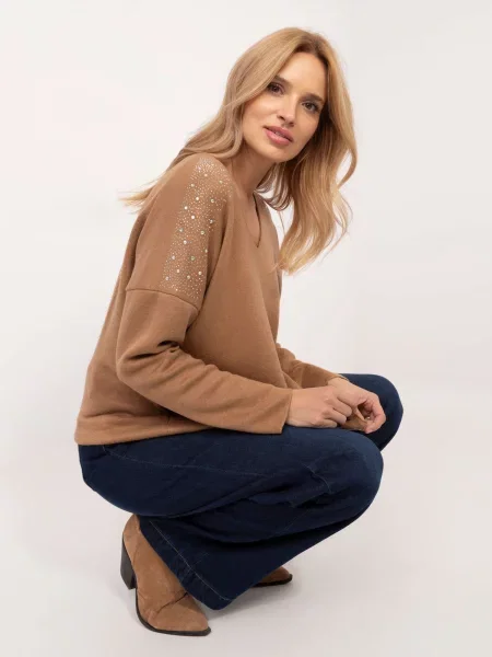 Pulover Fashionhunters maro