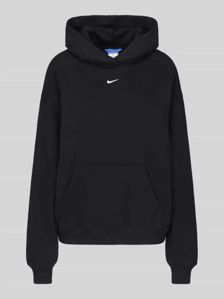 Bluza z kapturem o kroju oversized z czystej bawełny Nike czarna
